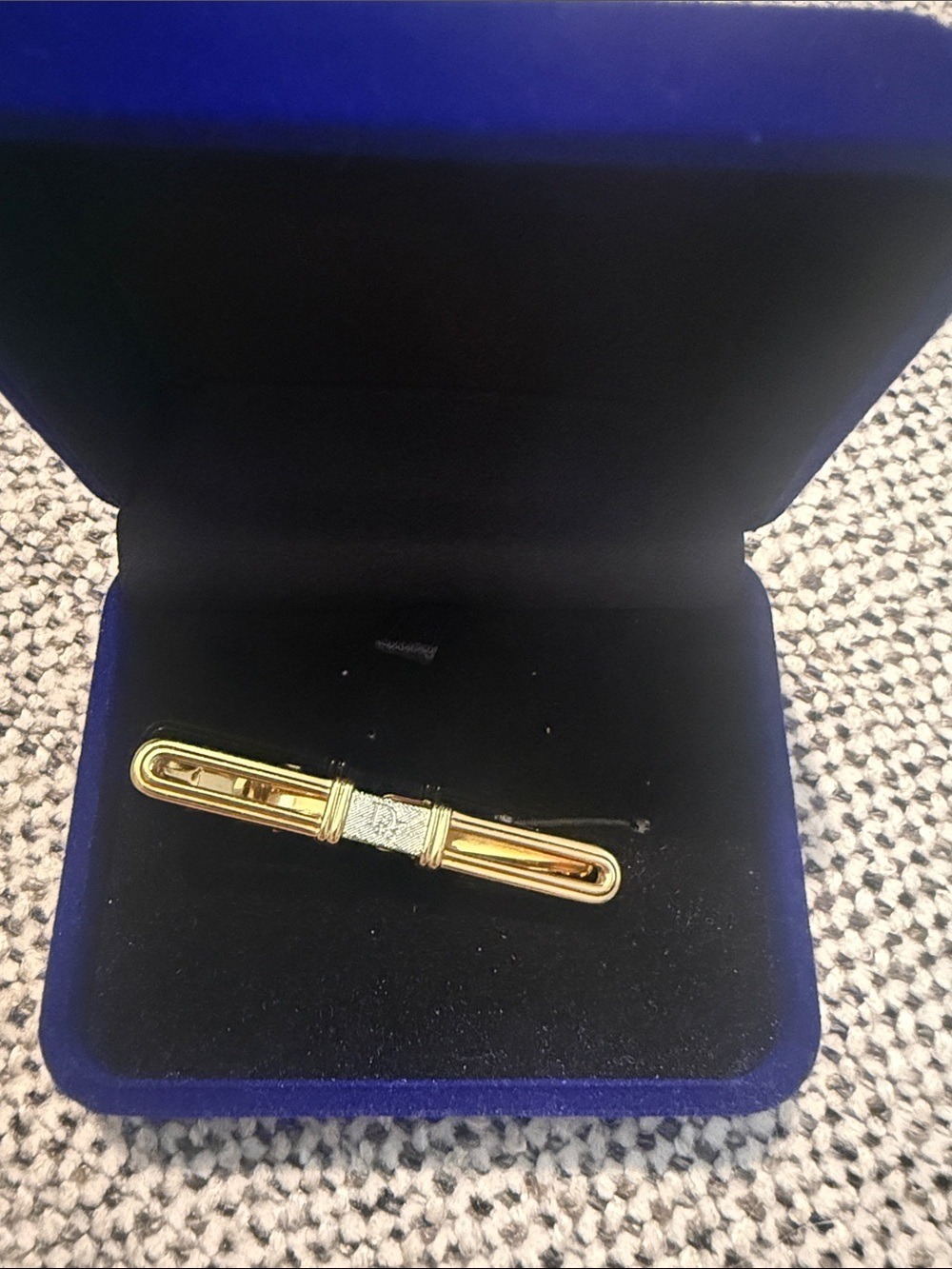 Dior Gold and Silver Men's Tie Bar